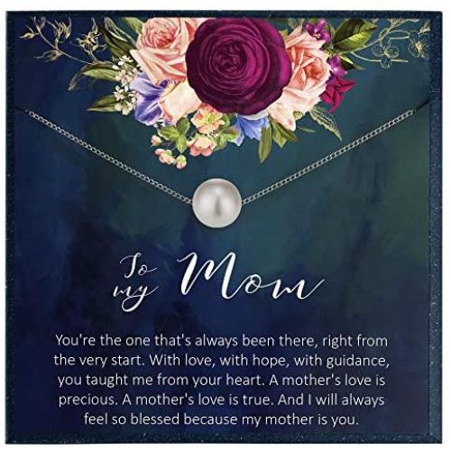 Grace of Pearl Mom Gift for Mother Necklace Gift for Daughter Jewery for Stepmom Gift for Stepmother Gift for Mother in Law Gift