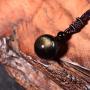 Natural Gold Obsidian Onyx Pendant Rainbow Eyes Beads Lucky Blessing Necklace