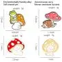 Gillna Cute Enamel Brooch Pins Sets Cartoon Mushroom Brooches Cat Frog Hedgehog Animal Plant Brooch Pin for Backpack Clothes DIY Party Decoration