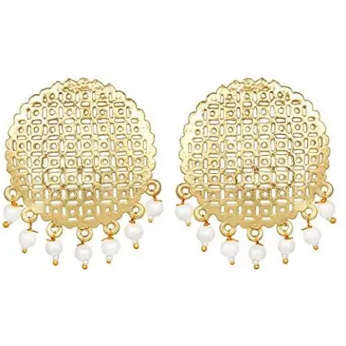 Aheli Ethnic Wedding Wear Round Shape Dangle Earrings Maroon Colored Beads Tassel Indian Fashion Jewelry for Women Girls Aheli Ethnic Wedding Wear Round Shape Dangle Earrings Maroon Colored Beads Tassel Indian Fashion Jewelry for Women Girls