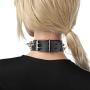 YiZYiF Punk Gothic PU Leather Studded Neck Collar Choker Necklace with Rivets Halloween Party Roleplay Clubwear Rock Jewelry