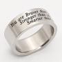AGR8T Mens Ring You are Braver Stronger Smarter Than You Think Stainless Steel Charm Jewelry
