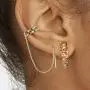 Cubic Zirconia Small Hoop Cuff Stud Earrings For Women Teen Girls Set With Butterfly Chain Dangles Gold Plated Minimalist Simple Cartilage Earrings Pack Dainty Xmas Gift Cubic Zirconia Small Hoop Cuff Stud Earrings For Women Teen Girls Set With Butterfly Chain Dangles Gold Plated Minimalist Simple Cartilage Earrings Pack Dainty Xmas Gift