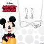Disney Mickey Mouse Silver Plated Infinity Necklace and Hoop Earring Set; Jewelry for Women Disney Mickey Mouse Silver Plated Infinity Necklace and Hoop Earring Set; Jewelry for Women