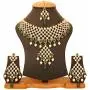 Touchstone Indian Bollywood Handcrafted Traditional Royal Mughal Kundan Polki Meenakari Enamel Colorful Wedding Designer Jewelry Long Necklace Set in Gold and Silver Tone for Women. Touchstone Indian Bollywood Handcrafted Traditional Royal Mughal Kundan Polki Meenakari Enamel Colorful Wedding Designer Jewelry Long Necklace Set in Gold and Silver Tone for Women.