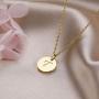 Letter Necklace for Women Teen Girls, T Initial Necklaces 14K Gold Plated, Stainless Steel Personalized Pendant Birthday Christmas Gift for Girls Children