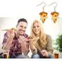 SEIRAA Pizza Earrings Pizza Lover Gift Mini Food Jewelry Friendship Gift Miniature Pizza Slice Post Earrings Pizza Jewelry