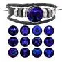 Punk Alloy Leather Bracelet Constellation Bracelet Braided Rope Bracelet Bangle Elastic Bracelets Wristbands for Women & Men 2 Piece Set Punk Alloy Leather Bracelet Constellation Bracelet Braided Rope Bracelet Bangle Elastic Bracelets Wristbands for Women & Men 2 Piece Set