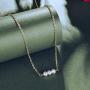 Befettly Mini Pearls Choker Necklace Bar Star Shell Turquoise Necklace Pendant Delicate Handmade 14k Gold Fill Choker