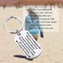 FUSTMW to My Grandson Granddaughter Gift Keychain Pendant from Grandpa/Grandma Grandchild Jewelry Birthday Graduation Gift