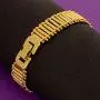 LIFETIME JEWELRY 13mm Riccio Bar Bracelet 24k Real Gold Plated for Women and Men