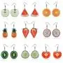ZRosse 9 PCS Summer Food Fruit Drop Earrings for Women Girls Acrylic Funny Cute Fruit Style Earrings Jewelry ZRosse 9 PCS Summer Food Fruit Drop Earrings for Women Girls Acrylic Funny Cute Fruit Style Earrings Jewelry