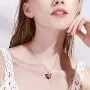 AOBOCO Heart Crystal Necklace I Love You Forever Birthstone Jewelry Gifts for Women AOBOCO Heart Crystal Necklace I Love You Forever Birthstone Jewelry Gifts for Women