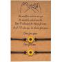 Poneneo Best Friend Bracelet Sunflower Bracelet for Girls Women Couples,Pinky Promise Bracelet Friendship Bracelet for 2 Adjustable Matching Bracelets Friendship Gifts