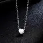 Hipunk Tiny Small Necklace Womenm 316L Stainless Steel Minimalist Dainty Music/Heart/Triangle/Pentagon/Hexagon Pendant Polished Birthday Jewelry