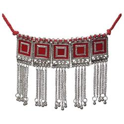 Sansar India Oxidized Choker Indian Necklace Jewelry for Girls and Women 1277