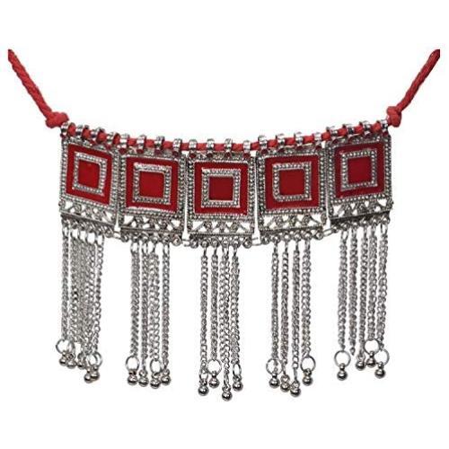 Sansar India Oxidized Choker Indian Necklace Jewelry for Girls and Women 1277