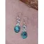 YoTreasure Turquoise Blue Topaz 925 Sterling Silver Dangle Earrings jewelry