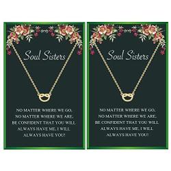 Your Always Charm Best Friend Necklace for 2 Soul Sisters Best Friend Birthday Gift