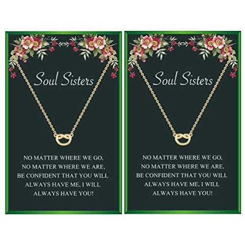 Your Always Charm Best Friend Necklace for 2 Soul Sisters Best Friend Birthday Gift
