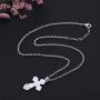 TEAMER Cross Necklace Russian Orthodox Crucifix Eastern Church Necklace Men Religious Jewelry