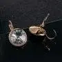 Round Swarovski Crystal Halo Drop Leverback Earrings for Women 14K Gold Plated Hypoallergenic Earrings Round Swarovski Crystal Halo Drop Leverback Earrings for Women 14K Gold Plated Hypoallergenic Earrings