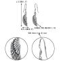 EVER FAITH Womens 925 Sterling Silver Bali Inspired Fashion Tiny Angle Wing Hook Dangle Earrings