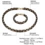 MPRAINBOW Stainless Steel 6MM/8MM Width Punk Cool Bike Motorcycle Link Chain Bracelet & Necklace Sets Gift for Men Women,Hip Hop Jewelry