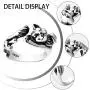 Etronik Cat Ring, Silver Animal Finger Open Rings,Lovely Valentines Gift for Girls Women Cat Lovers Jewelry Gifts（3 PCS）