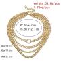 Fuqimanman2020 Gold Punk Layered Chunky Chain Necklace Lightweight Multilayer Statement Collar Necklace for Women Girls Jewelry