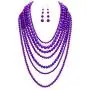 Rosemarie Collections Womens Fashion Jewelry Set Beaded Multi Strand Bib Necklace And Drop Earrings Rosemarie Collections Womens Fashion Jewelry Set Beaded Multi Strand Bib Necklace And Drop Earrings