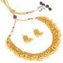 Bodha Traditional Indian Temple Gold Jewelry Necklace Set 22K with Earrings for Women & Girls (SJ_2683) Bodha Traditional Indian Temple Gold Jewelry Necklace Set 22K with Earrings for Women & Girls (SJ_2683)