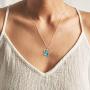 Heart Butterfly Necklaces for Women, Crystal Blue Butterfly Pendant Necklace Butterfly Jewelry Gifts, Dainty 14K Gold/Silver/Rose Gold Plated Heart Butterfly Charm Necklaces for Women