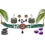 Touchstone Indian Bollywood Traditional Rhinestone Kundan Polki Faux Pearls Colorful Beads Strings Designer Jewelry Choker Necklace Set in Antique and Gold Tone for Women.