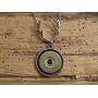 Bullet Jewelry Deer Antler Pendant Necklace with Brass Shotgun Charm. Optional Crystal.