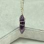 Paialco Jewelry Hand Wired Healing Crystal Point Chakra Pendant Necklace