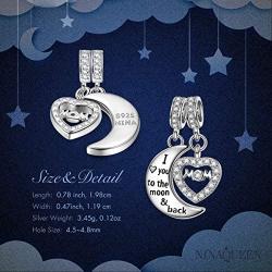 NINAQUEEN Best Gift for Mom 925 Sterling Silver Women Constellation Bead Charms with 5A Cubic Zirconia Gifts for Her