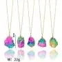Challyhope Natural Rainbow Stone Healing Crystal Rock Quartz Pendant Necklace Birthstone Gold Plated Full Wire Wrap Gemstone Necklace Jewelry Challyhope Natural Rainbow Stone Healing Crystal Rock Quartz Pendant Necklace Birthstone Gold Plated Full Wire Wrap Gemstone Necklace Jewelry