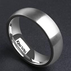 King Will Basic 3MM/5MM/7MM/9MM Titanium Ring Brushed/Matte Comfort Fit Wedding Band for Men