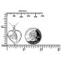 925 Sterling Silver Cubic Zirconia Love Heart Engraved Necklace for Women, 18''
