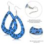 Faux Leather Teardrop Earrings for Women - Girls Leaf Drop Earrings Lightweight Dangle Earrings Handmade Jewelry Gift
