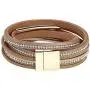 TASBERN Leopard Print Leather Wrap Bracelet in Multilayer Strands Leahter Cuff Bracelets for Women Mother Wife