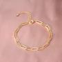 Dainty Layered Gold Chain Bracelet for Women 14K Gold Plated Handmade Adjustable Bracelet Satellite Beads Oval Mariner Figaro Link Chain Bracelets Minimalist Layering Stacking Jewelry Gift for Women