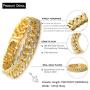 Halukakah Cuban Link Chain for Men Iced Out,15MM/20MM Mens Gold Chain Miami 18k Real Gold Plated/Platinum White Gold Finish Choker Necklace Bracelet,Full Cz Diamond Cut Prong Set,Gift for Him