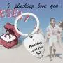 CENWA Anniversary Keychain I Plucking Love You Guitar Pick Keychain for Boyfriend or Husband Gift for Musician