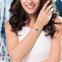Evil Eye Bangle Bracelet,Blue Swarovski Element Crystal Bracelet Free Size Gift for Womens Girls,Crystal from Swarovski