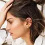 U7 Tiny Gold Hoop Earrings,Dainty Huggie Wrap Sleeper Earrings with Sterling Silver Post,Small Chunky Hoops Earrings for Women Teen Girls