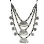 Crunchy Fashion Bollywood Traditional Indian/Bohemian Style Afgani Oxidized Silver Boho Gypsy Tribal Handmade Jewelry Necklace for Women/Girls