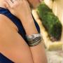 Silpada Fresco Sterling Silver and Patina Brass Cuff Bracelet, 7.5''