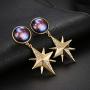 Winssi Multilayer Gold Planet Necklace Star Necklace for Women Galaxy Planet Earrings Universe Jewelry Gift
